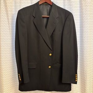 Hart Schaffner Marx Gold Trumpeter 2 Button Black Blazer Sport Coat USA made